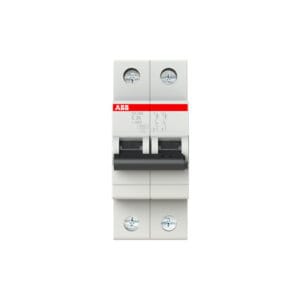 Miniature Circuit Breaker (MCB) Double Pole (2P), 20A, Breaking Capacity 6KA - ABB