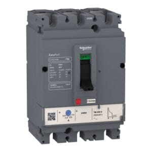 Circuit Breaker EasyPact CVS100B, 25 kA at 415 VAC, 16 A rating thermal magnetic TM-D trip unit, 3P 3d-- Schneider Electric