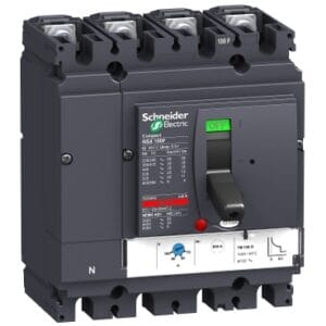 Circuit breaker, Compact NSX100F, 63A,4P, 36kA, MCCB (Adjustable type Trip Unit) -Schneider Electric