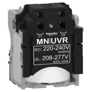 MN Undervoltage Release, Compact NSX, PowerPact Multistandard, EasyPact CVS, rated voltage 220 to 240 VAC 50/60 Hz, 208 to 277 VAC 60 Hz- Schneider Electric